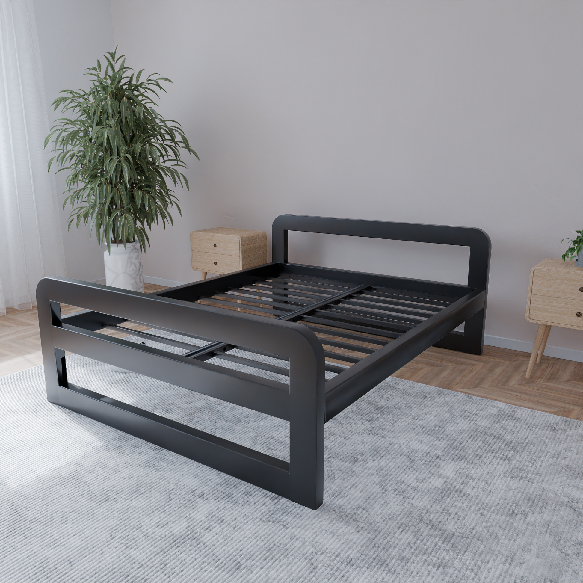 Metallbett Ryka Round geschlossen – Profil 120 x 160 mm
