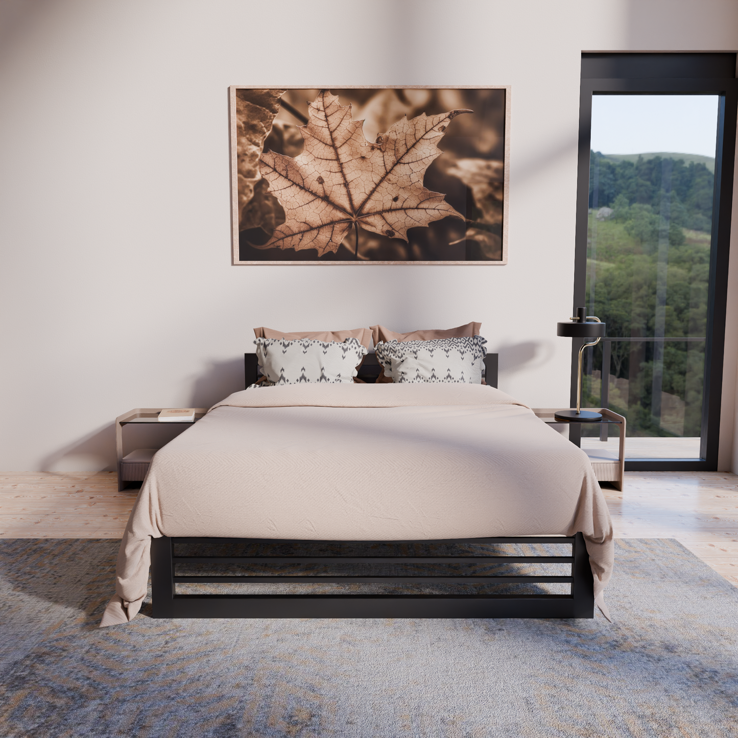 Metallbett Ryka Horizont – stabiles Bettgestell Metall