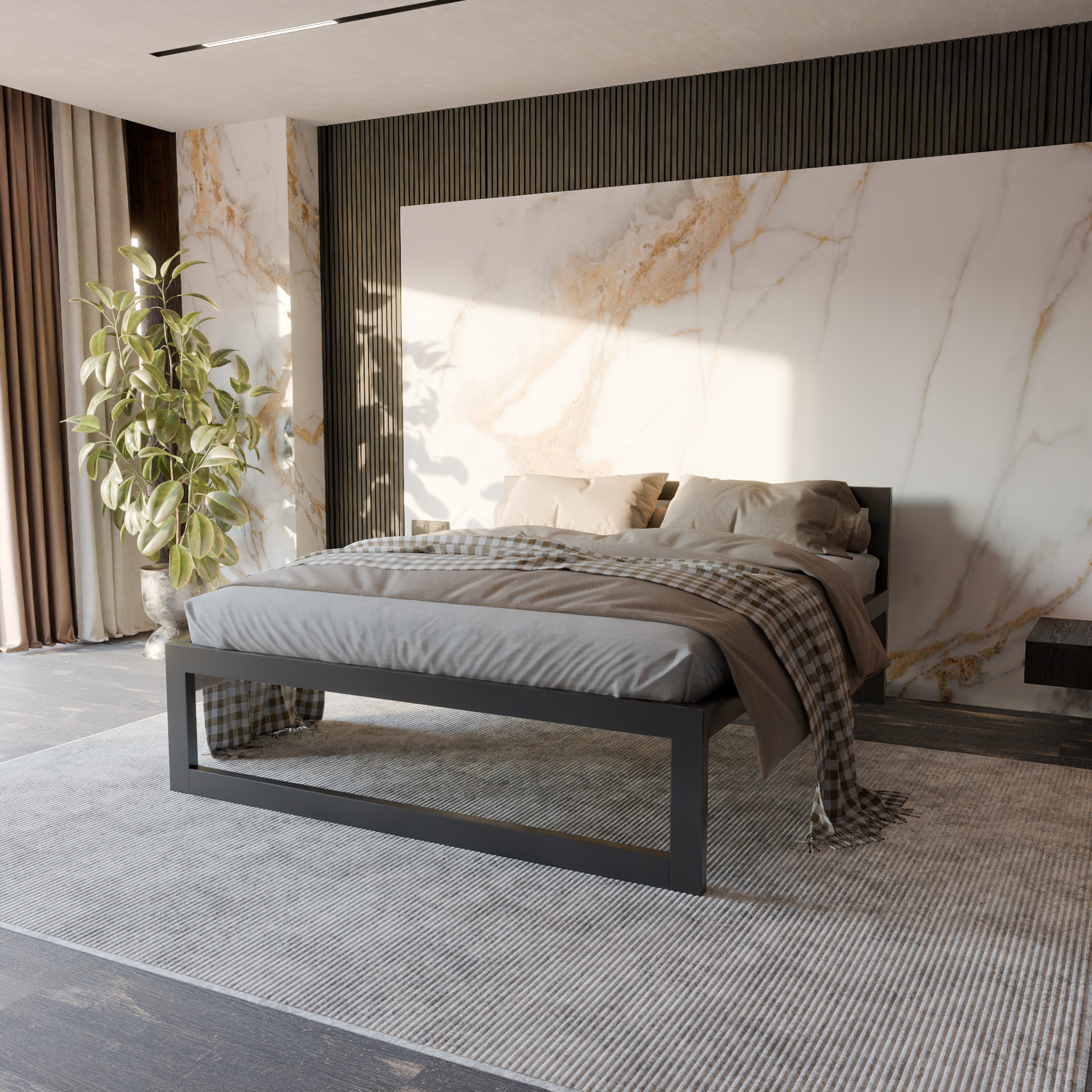 Metallbett Ryka Classic – stabiles Bettgestell Metall