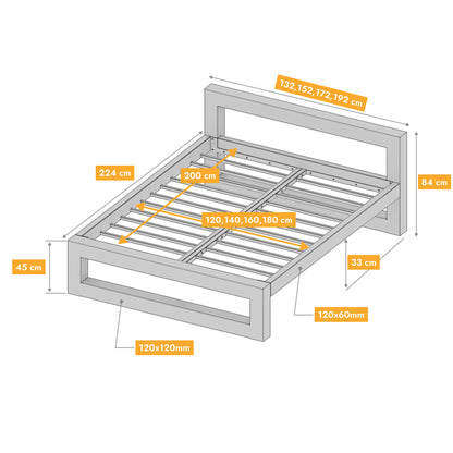 Metallbett Ryka Classic Xtreme – extra stabiles Bettgestell Metall