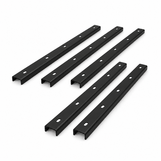 Tischplatten-Verstärkung U-Profil schwarz (3er-Set)