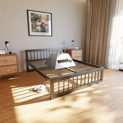 Metallbett Ryka Vertical – stabiles Bettgestell Metall