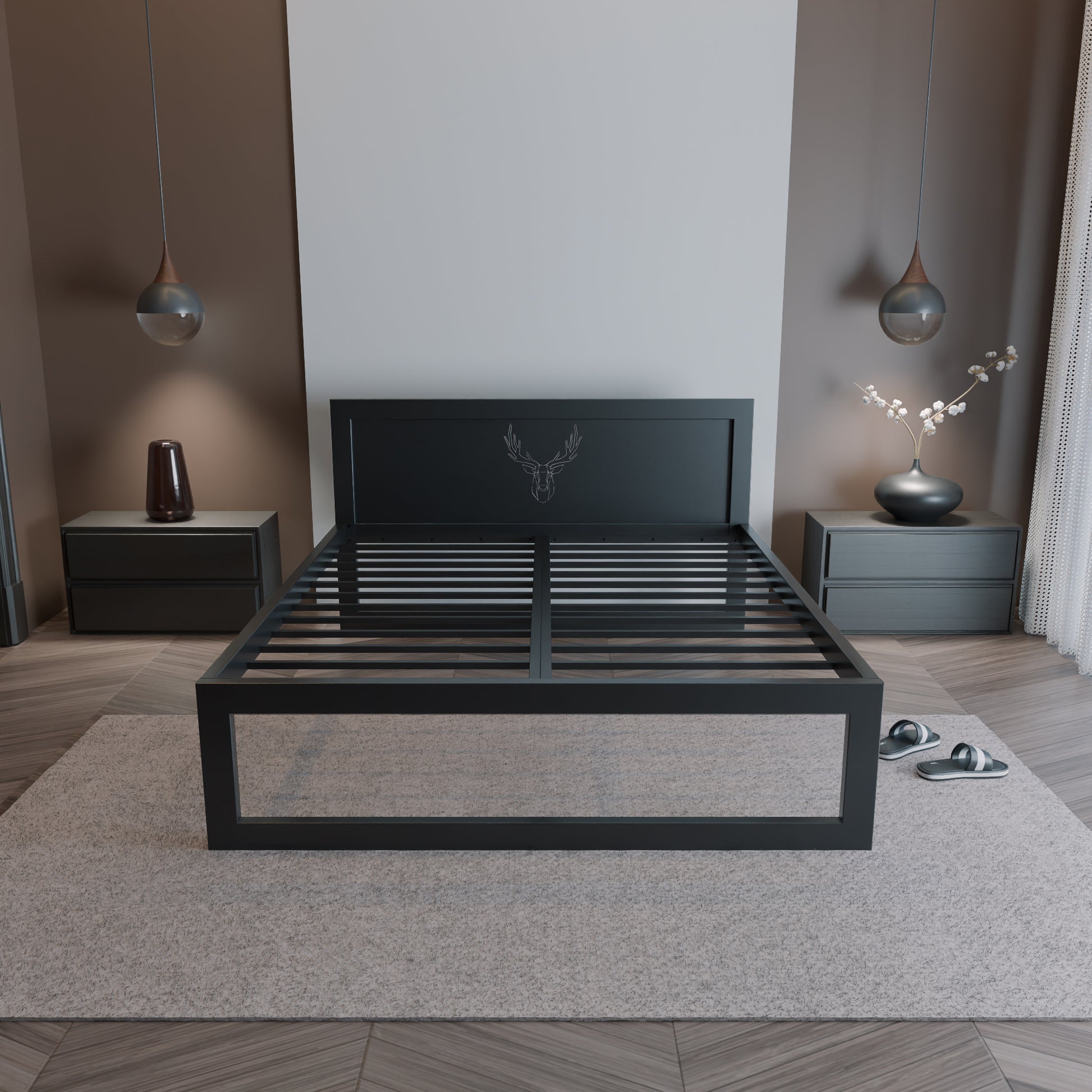 Metallbett Ryka Standard M5 – stabiles Bettgestell Metall