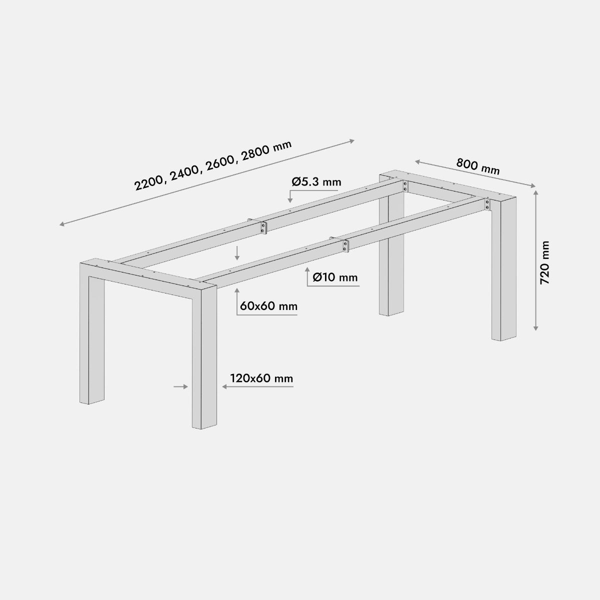 Tischbein Etamin Extreme