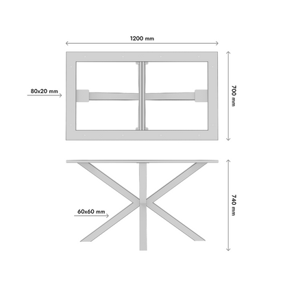 Tischgestell aus Metall Acamar Frame