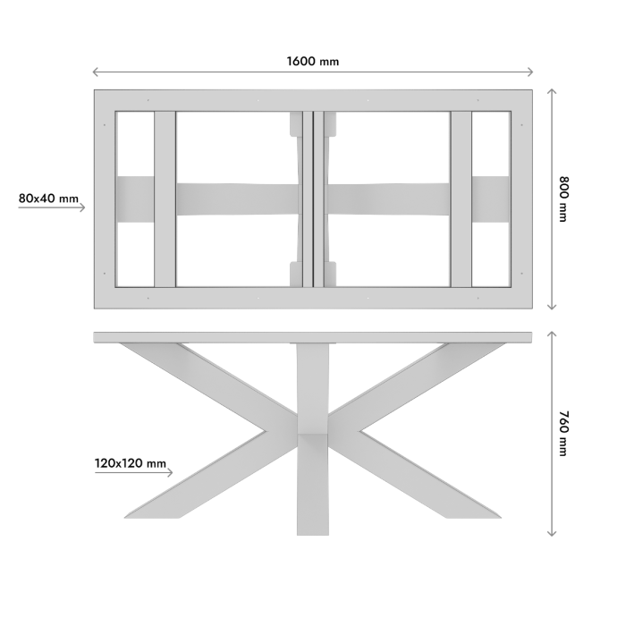 Tischgestell aus Metall Acamar Frame Extreme