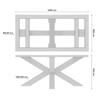 Tischgestell aus Metall Acamar Frame Extreme