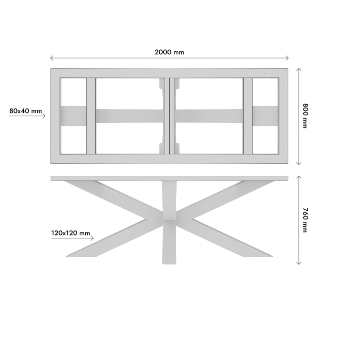 Tischgestell aus Metall Acamar Frame Extreme
