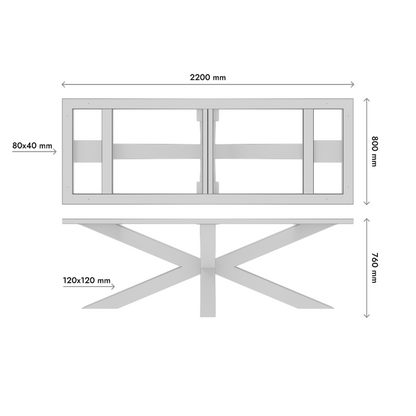 Tischgestell aus Metall Acamar Frame Extreme