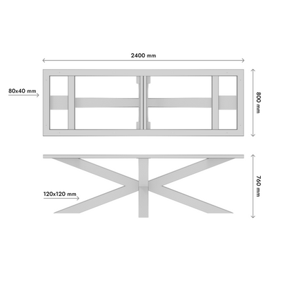 Tischgestell aus Metall Acamar Frame Extreme