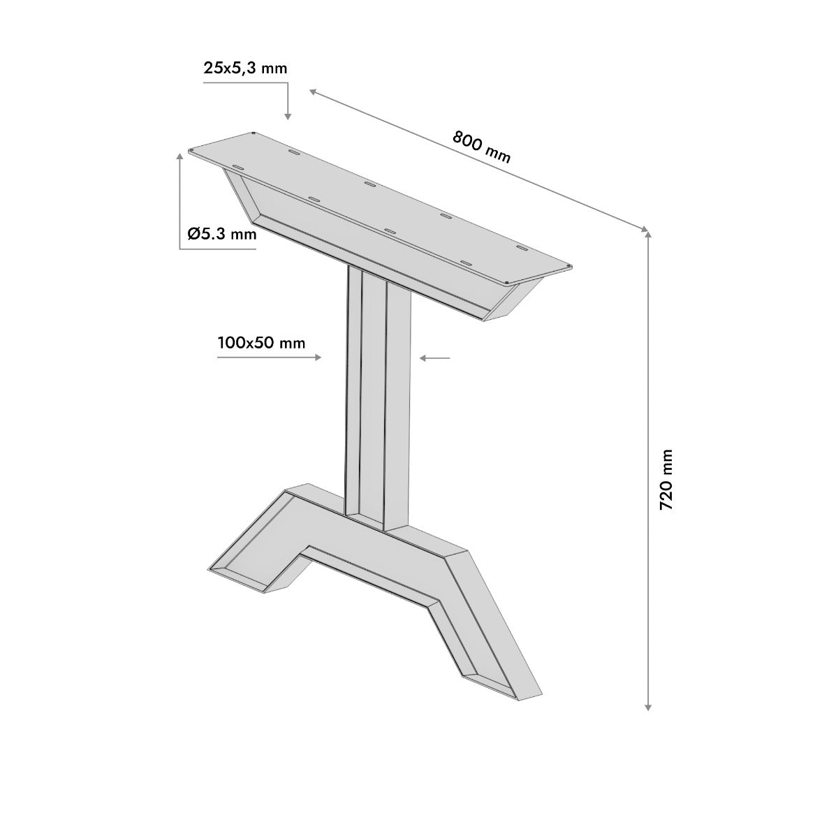 Tischbeine aus Metall Aurora