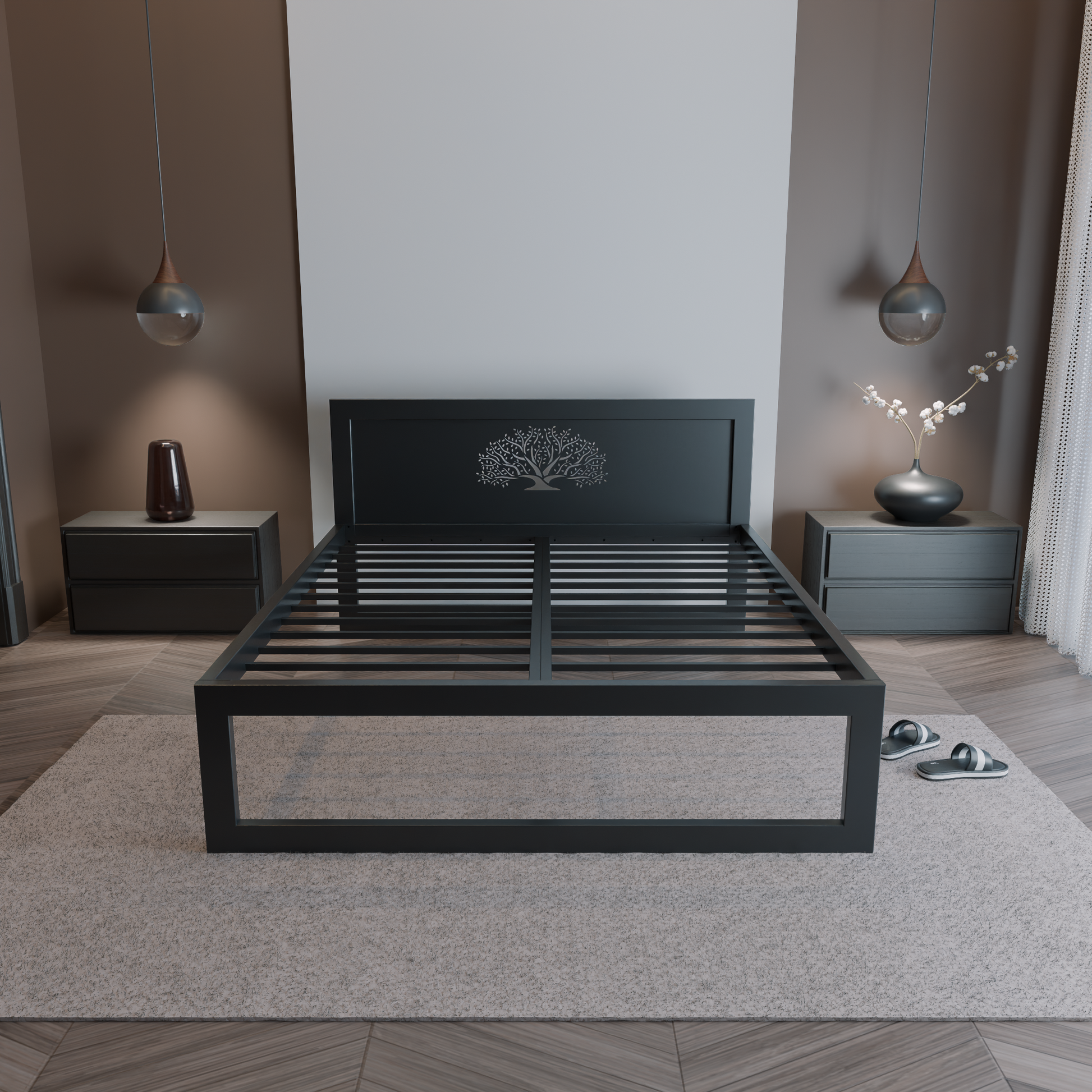 Metallbett Ryka Standard M12 – stabiles Bettgestell Metall