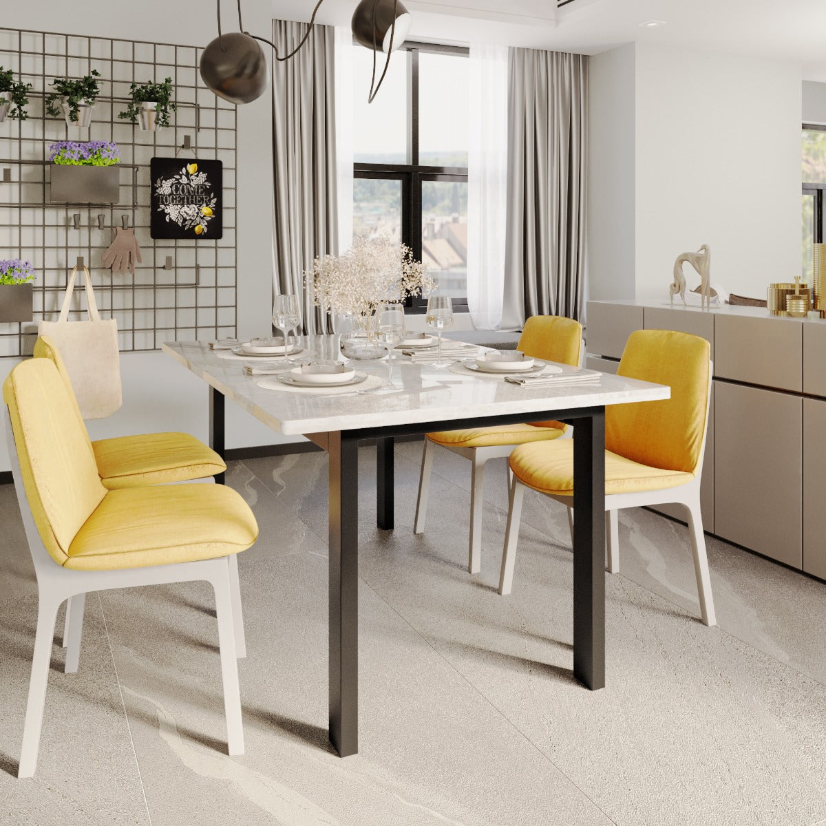 Ausziehbares Tischgestell aus Metall Etamin Split
