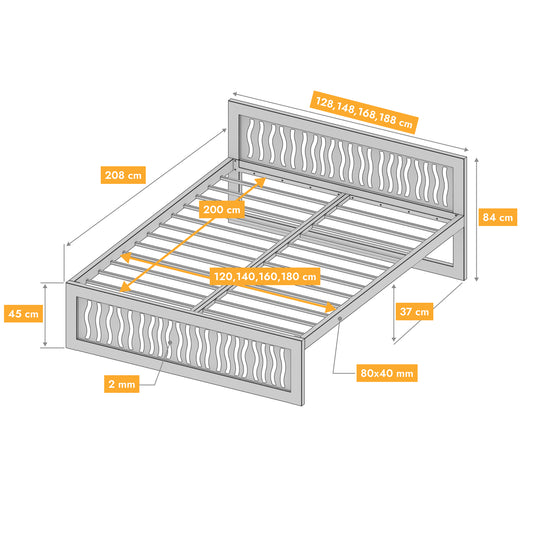 Metallbett Ryka Perfor M10 – stabiles Bettgestell Metall