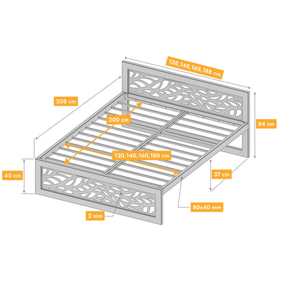 Metallbett Ryka Perfor M2 – stabiles Bettgestell Metall