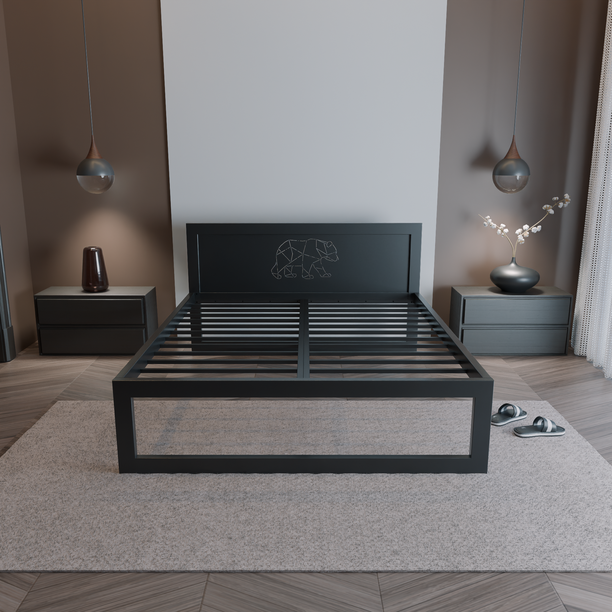 Metallbett Ryka Standard M7 – stabiles Bettgestell Metall