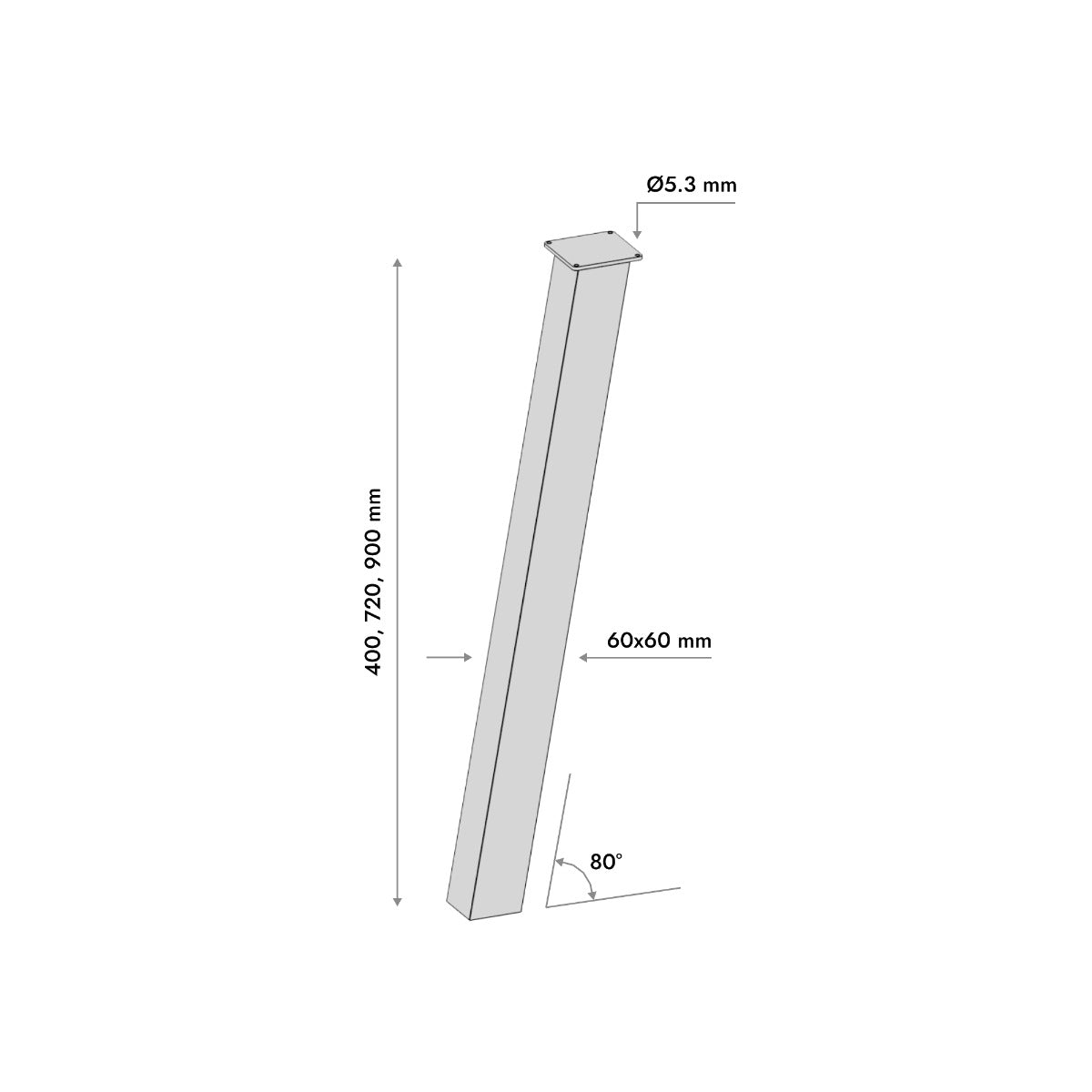 Tischbeine aus Metall Melmak Angle