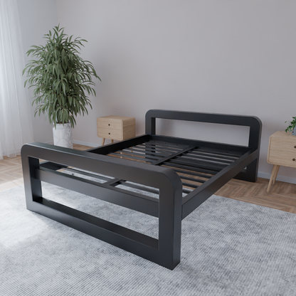 Metallbett Ryka Round geschlossen – Profil 120 x 120 mm